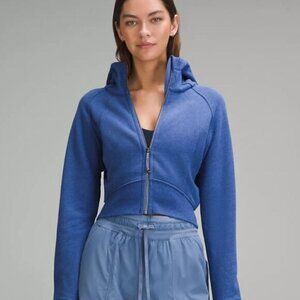 Lululemon Scuba Full Zip Cropped Hoodie - Heathered Oasis Blue - Size 8 **NWT**